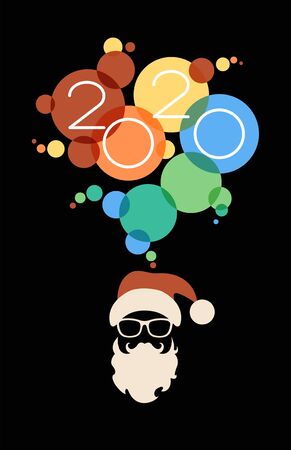 Vector 2020 Happy New Year background.のイラスト素材