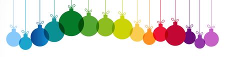 hanging christmas balls. Happy New Year background. Happy New Year background.のイラスト素材