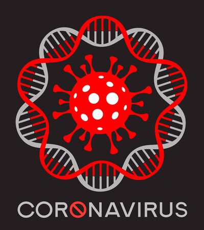 Modern medical WEB BANER. Coronavirus background. Virus Cell Icon. Stop corona virus concepts.のイラスト素材