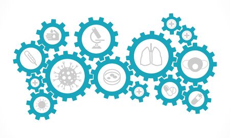 Coronavirus icon. Virus background. Medical concepts.のイラスト素材