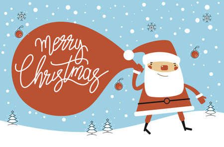 Vector 2021 Happy New Year background. Ð¡hristmas card. Holiday gift card, Festive poster, web banner, header for website. Winter season with traditional elements. Flat vector illustration.のイラスト素材