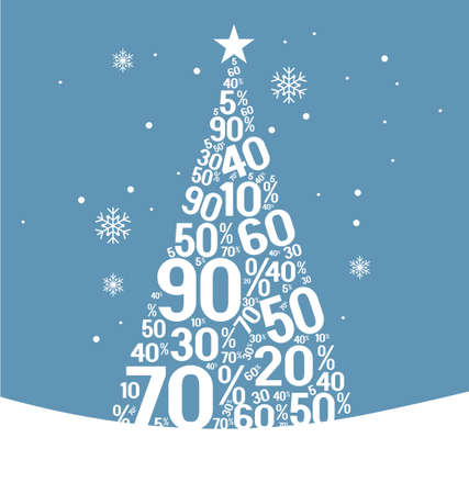 Christmas sale banner. Flat modern design. Web banner, header for website.のイラスト素材