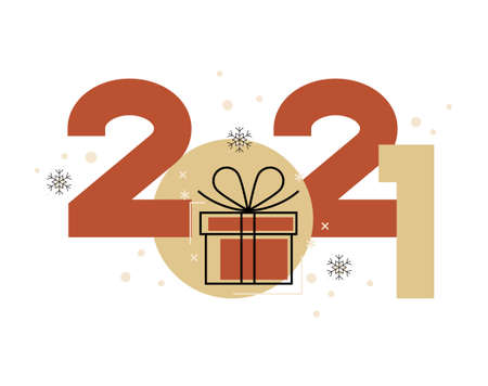 Vector 2021 Happy New Year background. christmas card.のイラスト素材