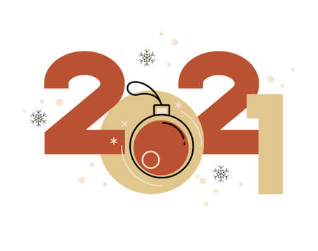 Vector 2021 Happy New Year background. christmas card.のイラスト素材
