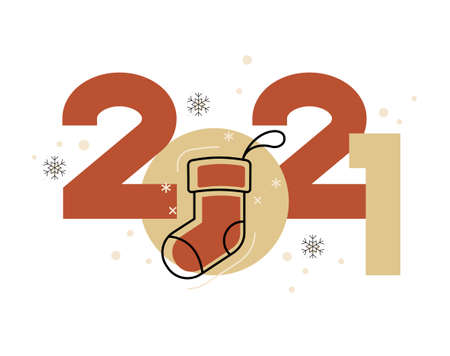 Vector 2021 Happy New Year background. christmas card.のイラスト素材