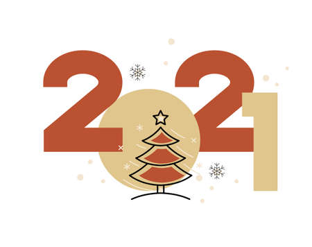 Vector 2021 Happy New Year background. christmas card.のイラスト素材