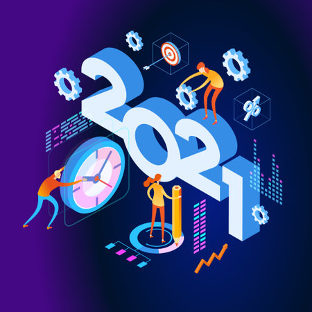 2021 text design on creative business success strategy. Concept modern template layout 2021のイラスト素材