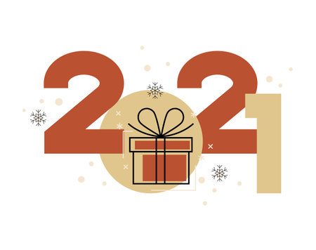 Vector 2021 Happy New Year background. christmas card.のイラスト素材