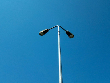 lamppost in Baia Mare city, Romania