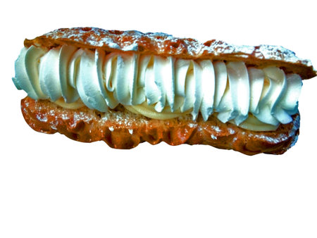 eclair isolated on white background - cake