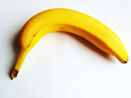banana isolated on white backgroundの写真素材