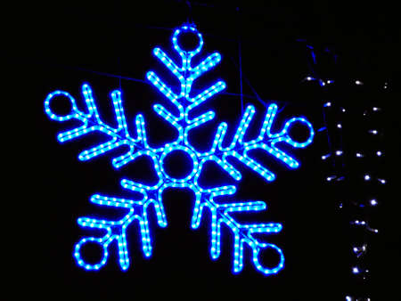 Christmas decorations in Baia Mare cityの写真素材