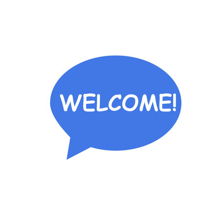 welcome text isolated on white - illustration