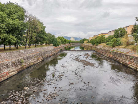 Sasar river in Baia Mare city, Romaniaの写真素材