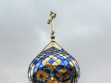 Oradea, Romania - July 11 2022: detail from the Holy Cross Orthodox Monasteryのeditorial素材