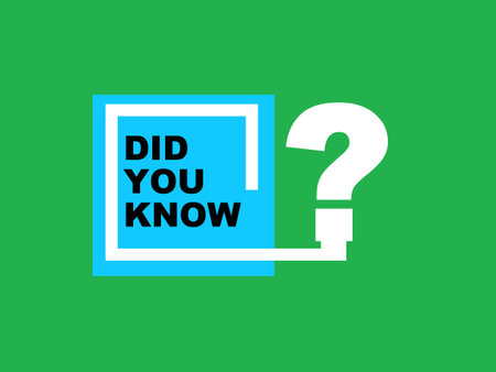 Did you know text with big question mark. Illustrationの写真素材