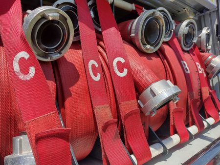 Details from a fire truck. In Romania