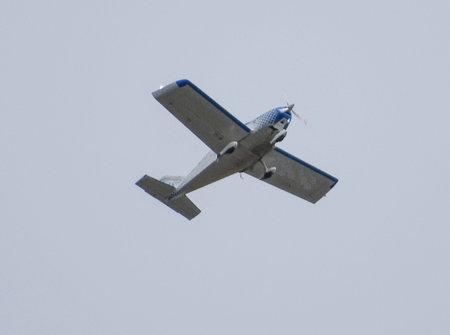 Small plane flying in Romania