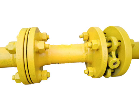 Gas pipe isolated on white background - energy concept