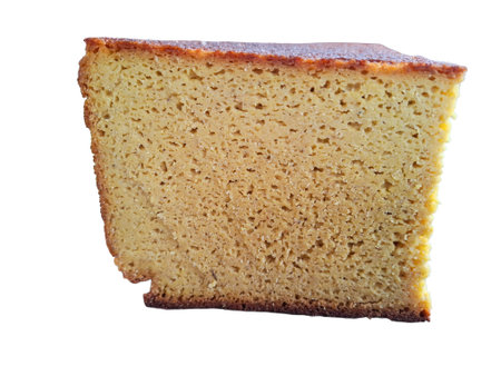 Cornbread. Isolated on white