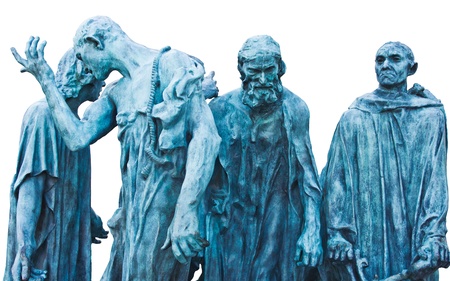 The Burghers of Calais  Les Bourgeois de Calais , one of the most famous sculptures by Auguste Rodin の写真素材