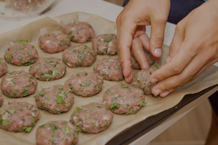 Raw ground beefの写真素材