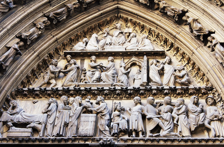 PARIS,France - Cathedral of Notre Dame de Parisの写真素材