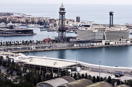 Port Vell is a main attraction in Barcelona.のeditorial素材