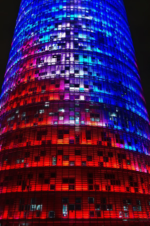 Torre Agbar of Jean Nouver architect on Technological Districtのeditorial素材