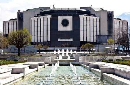 Sofia, Bulgaria - April 10, 2017: National Palace of Culture  in Sofia, Bulgaria.The building of the National Palace of Culture in Sofia, the capital of Bulgaria, was commissioned in 1981.のeditorial素材