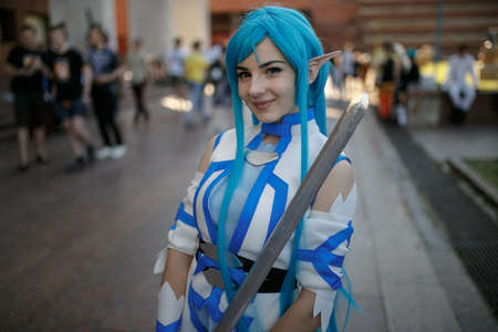 Kiev, Ukraine - June 1, 2019: Comic Con, an annual fandom festival in Ukraine.のeditorial素材