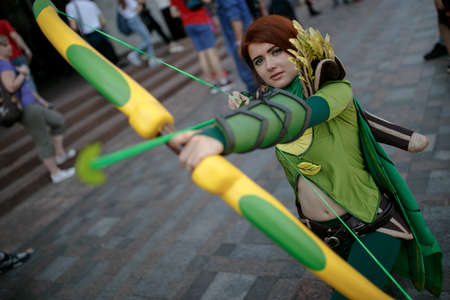 Kiev, Ukraine - June 1, 2019: Comic Con, an annual fandom festival in Ukraine.のeditorial素材
