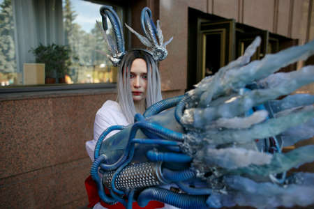 Kiev, Ukraine - June 1, 2019: Comic Con, an annual fandom festival in Ukraine.のeditorial素材