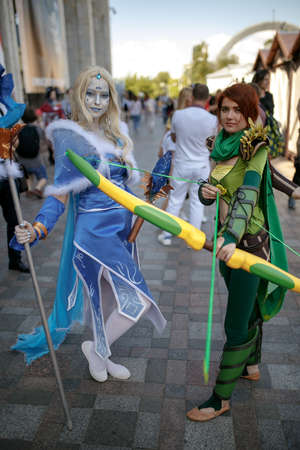 Kiev, Ukraine - June 1, 2019: Comic Con, an annual fandom festival in Ukraine.のeditorial素材