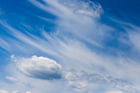 Blue sky with white cloudsの写真素材