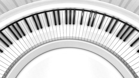 white circle pianoの写真素材