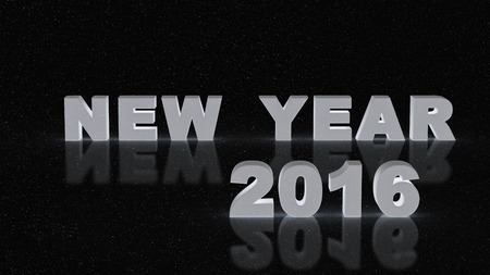 White - Black New Year 2016 backgroundの写真素材