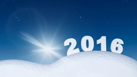 Abstract blurred background with stars. Happy New Year 2016.の写真素材