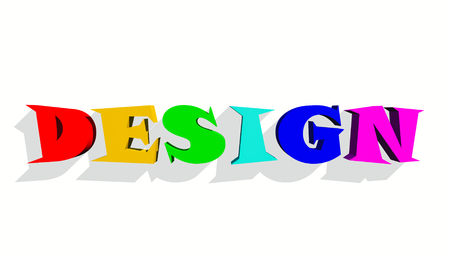 Colorful inscription design with a shadow on the isolated white background.の写真素材