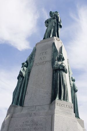 a religious monument near the St-Joseph oratory in Montrealの写真素材