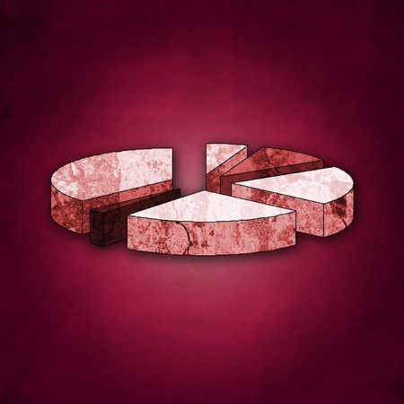 Three dimetionnal chart with textures and gradient colorsの写真素材