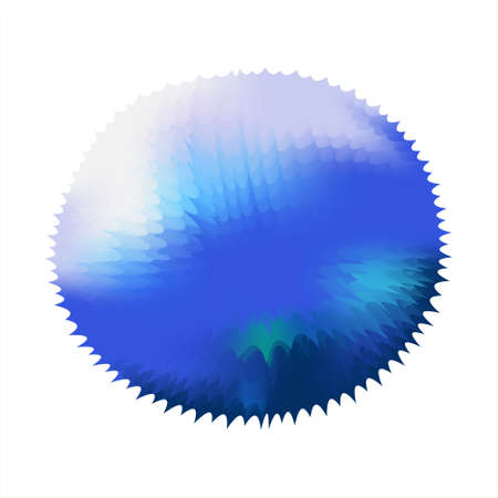 Blue bubble isolated on white background. Abstraction under water. Blue dropの写真素材