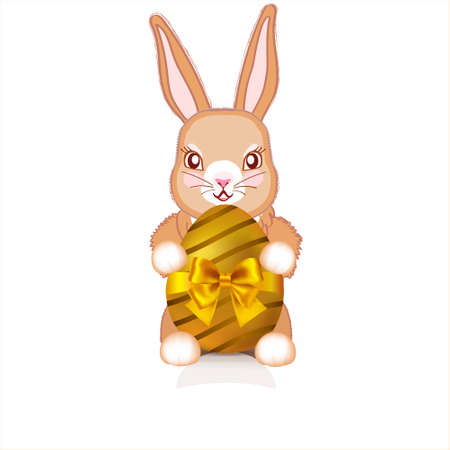 Cute rabbit. Easter Bunny. Can be used for kids or babies t shirt design. Cartoon animal illustrationのイラスト素材