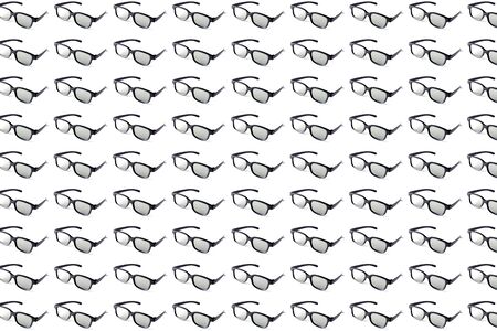 Pattern of a lot of sunglasses on a white isolated background.の写真素材