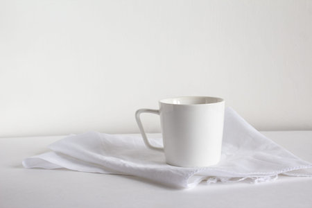 Small glass for coffee on a white background.の写真素材