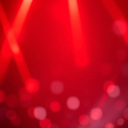 Defocused red stage lights with bokeh effect. Abstract background.の素材