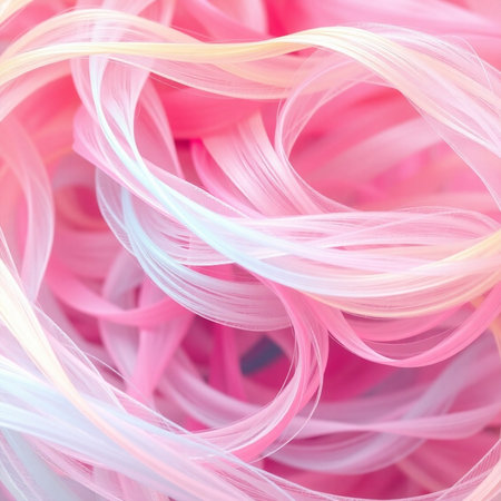 pink and white hair texture as a background, close-upの素材