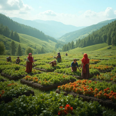 Carpathian mountains in the summer, Ukraine, Europe.の素材