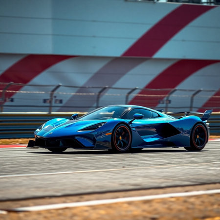 The Lamborghini Huracan GT3 on display during Malaysia Formula One Grand Prix at Sepang International Circuit.の素材