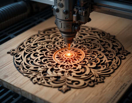 CNC milling machine cutting metal detail. Metalworking industry.の素材